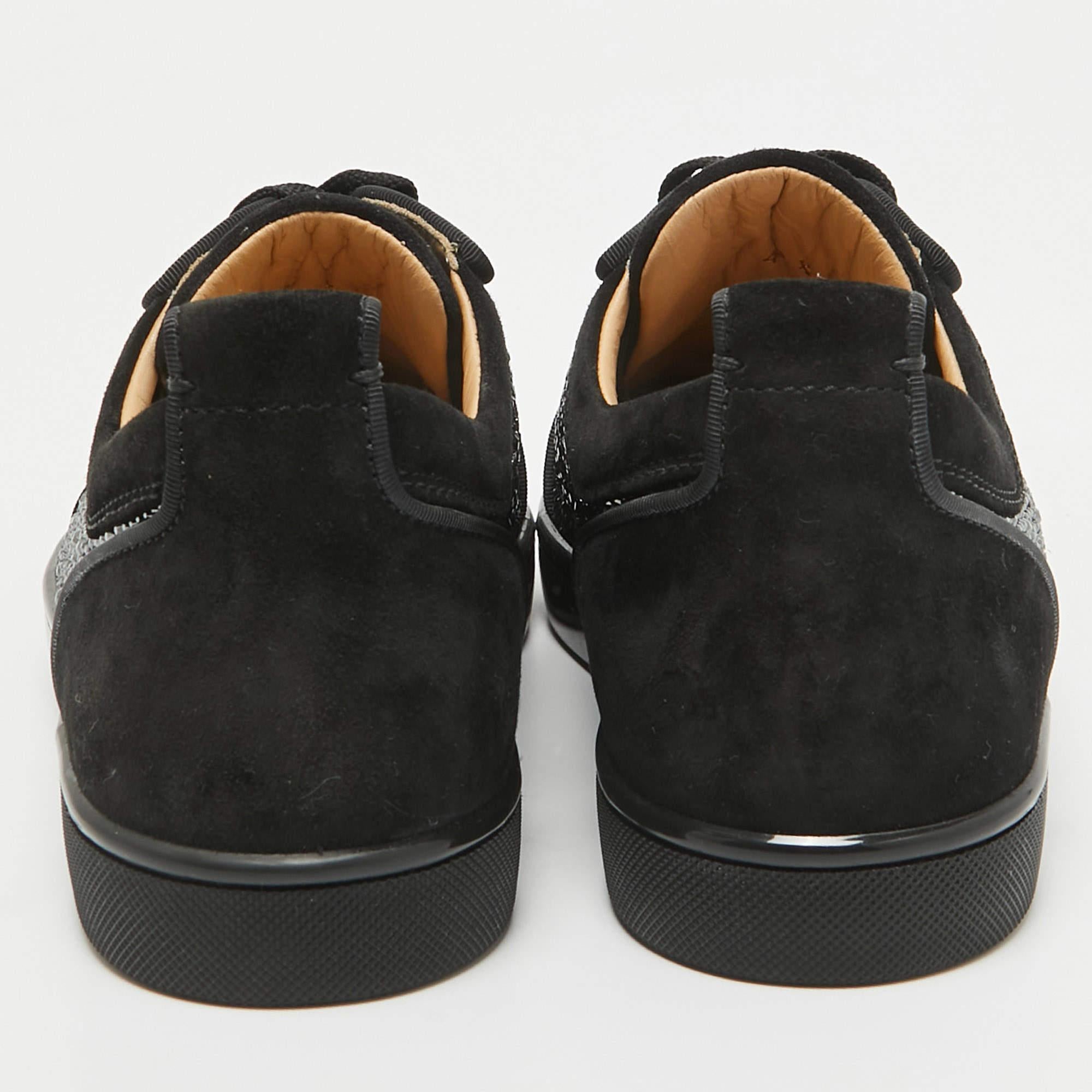 Christian Louboutin Schwarze Rantulow Orlato Turnschuhe aus Wildleder 40,5 im Angebot 1