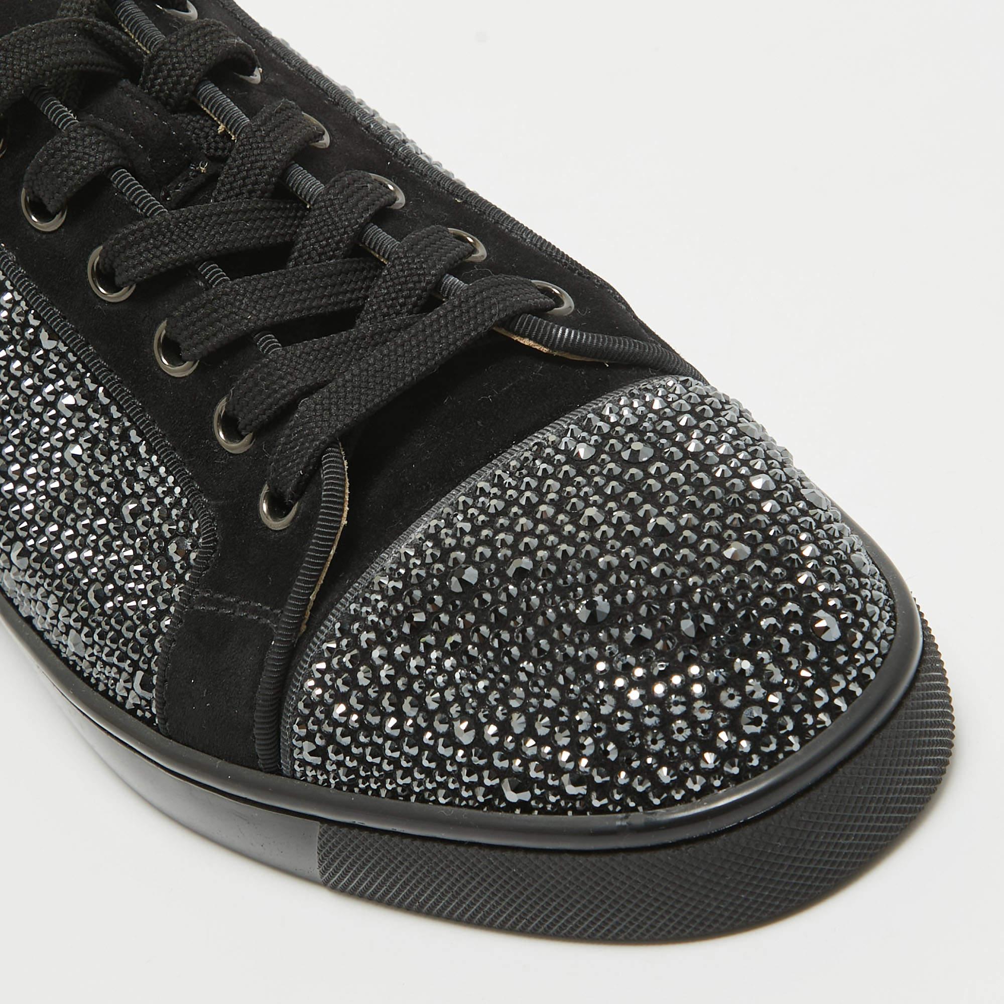 Christian Louboutin Schwarze Rantulow Orlato Turnschuhe aus Wildleder 40,5 im Angebot 4