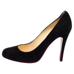 Christian Louboutin Schwarze Ron Pumps aus Wildleder Größe 39