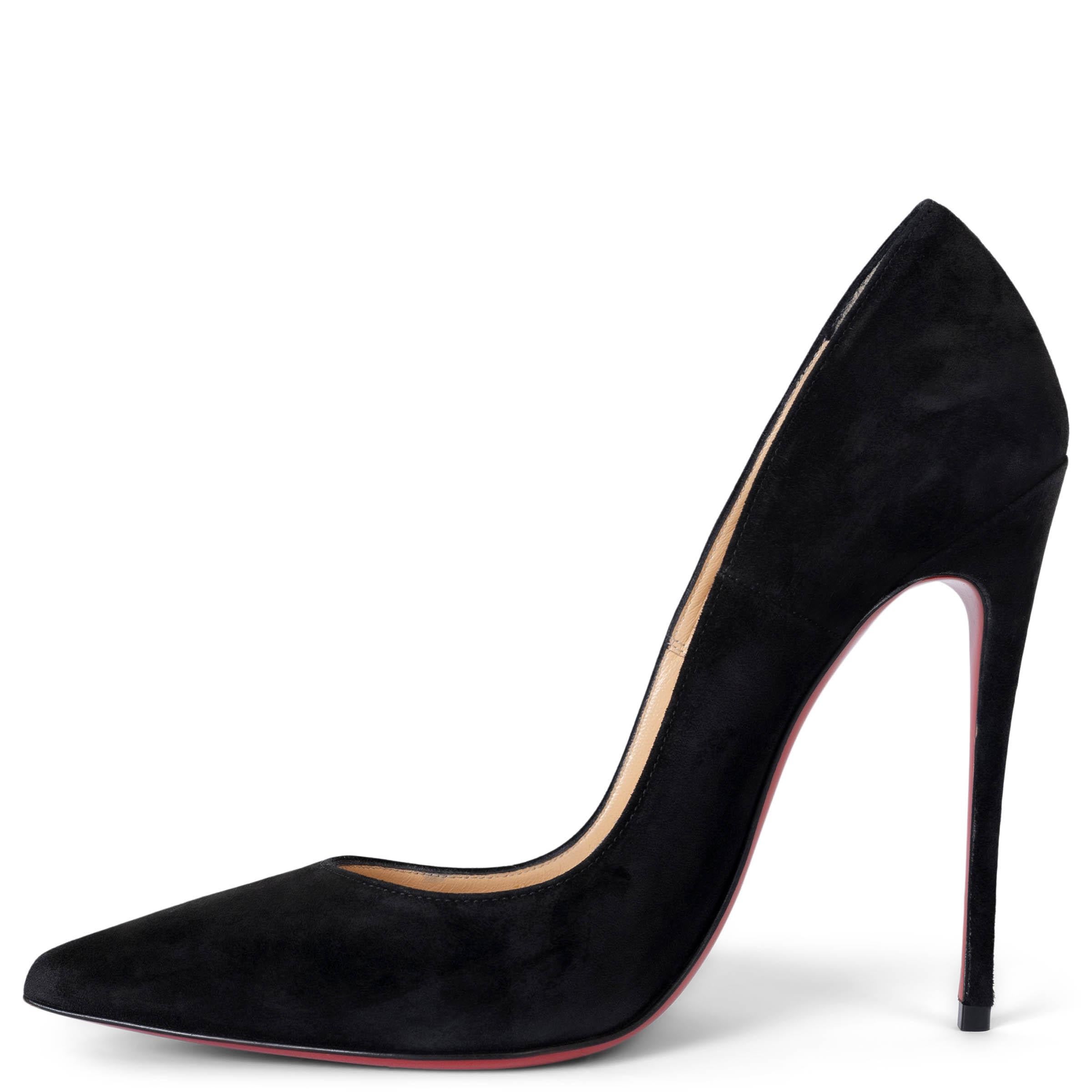 CHRISTIAN LOUBOUTIN schwarz Wildleder SO KATE 120 Pumps Schuhe 37.5 fit 37 (Schwarz) im Angebot
