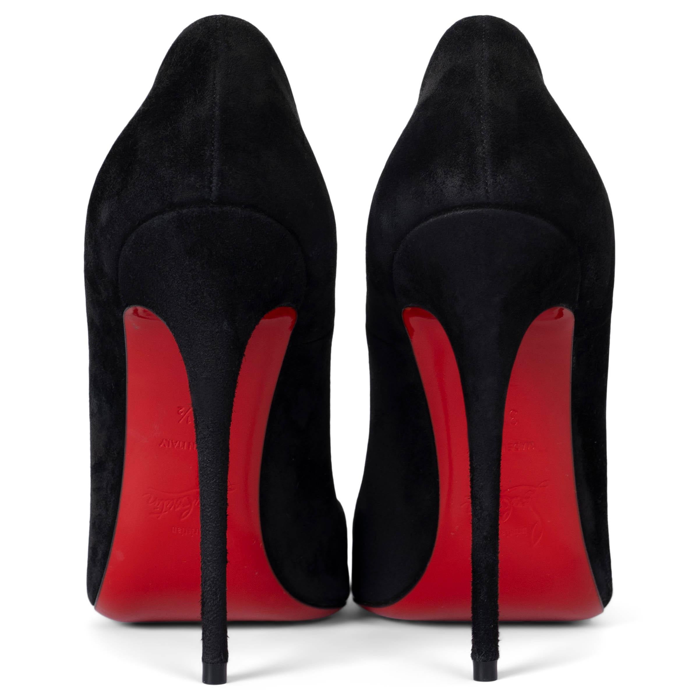 CHRISTIAN LOUBOUTIN schwarz Wildleder SO KATE 120 Pumps Schuhe 37.5 fit 37 Damen im Angebot