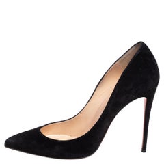 Christian Louboutin Black Suede So Kate Pointed Toe Pumps Size 38