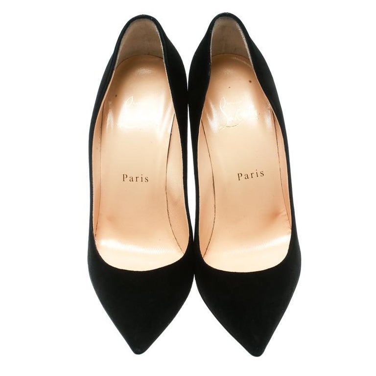 Christian Louboutin Black Suede So Kate Pumps Size 38 For Sale at 1stDibs