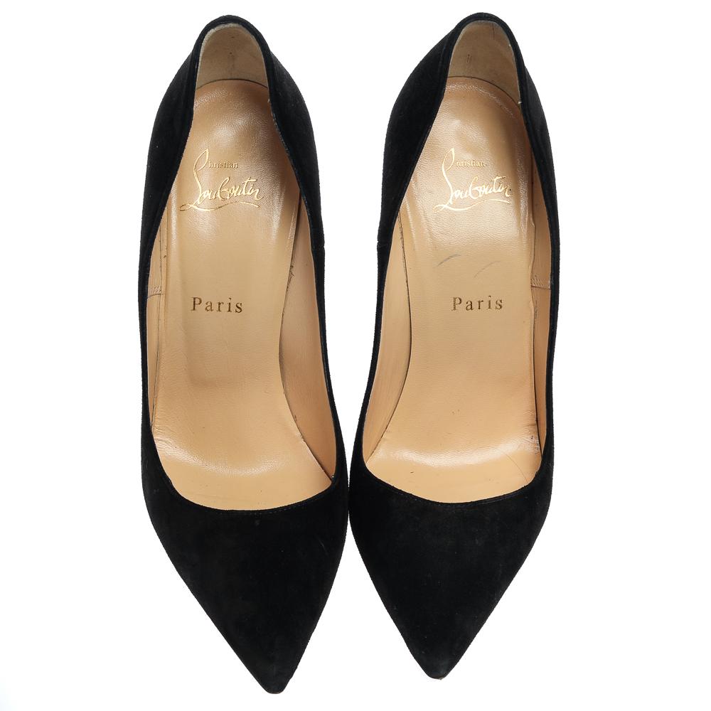 Christian Louboutin Black Suede So Kate Pumps Size 38.5 In Good Condition In Dubai, Al Qouz 2