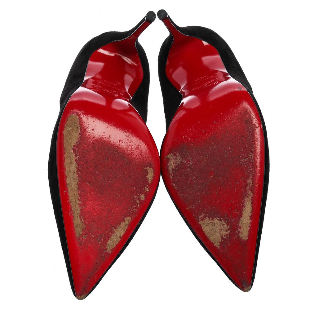 Christian Louboutin Black Suede So Kate Pumps Size 38.5 3