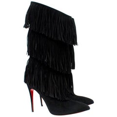Christian Louboutin Black Tassel Boots US 7.5