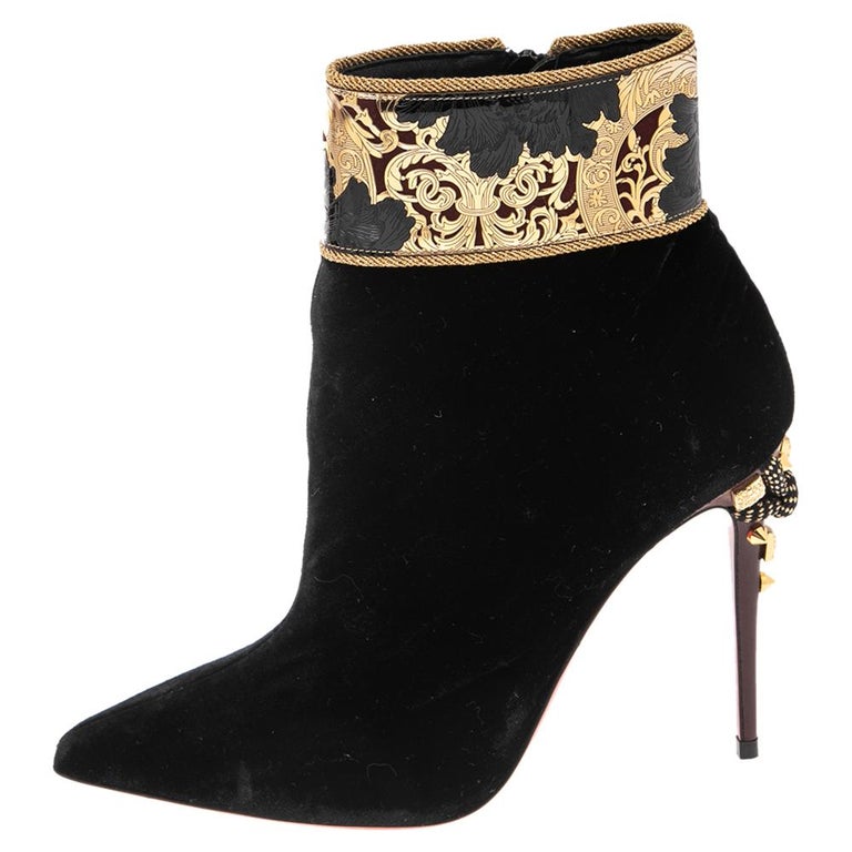 Velvet ankle boots Christian Louboutin Black size 37 EU in Velvet - 35675639