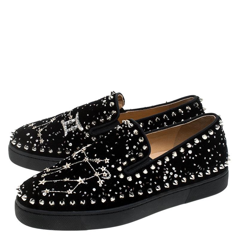 louboutin slip on black