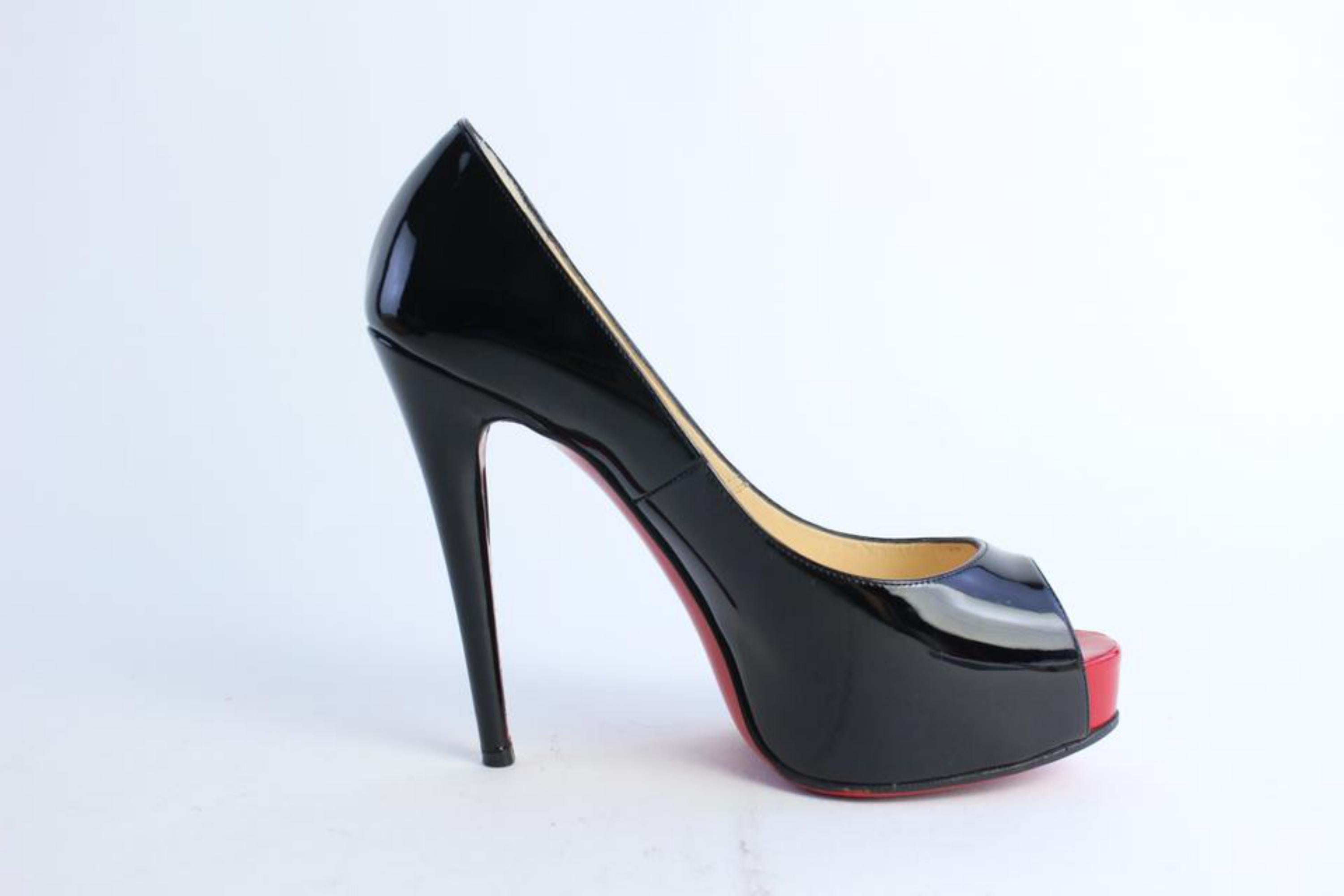 Christian Louboutin Black Vendome Open Toe Platforms 22clz0821 Pumps For Sale 5