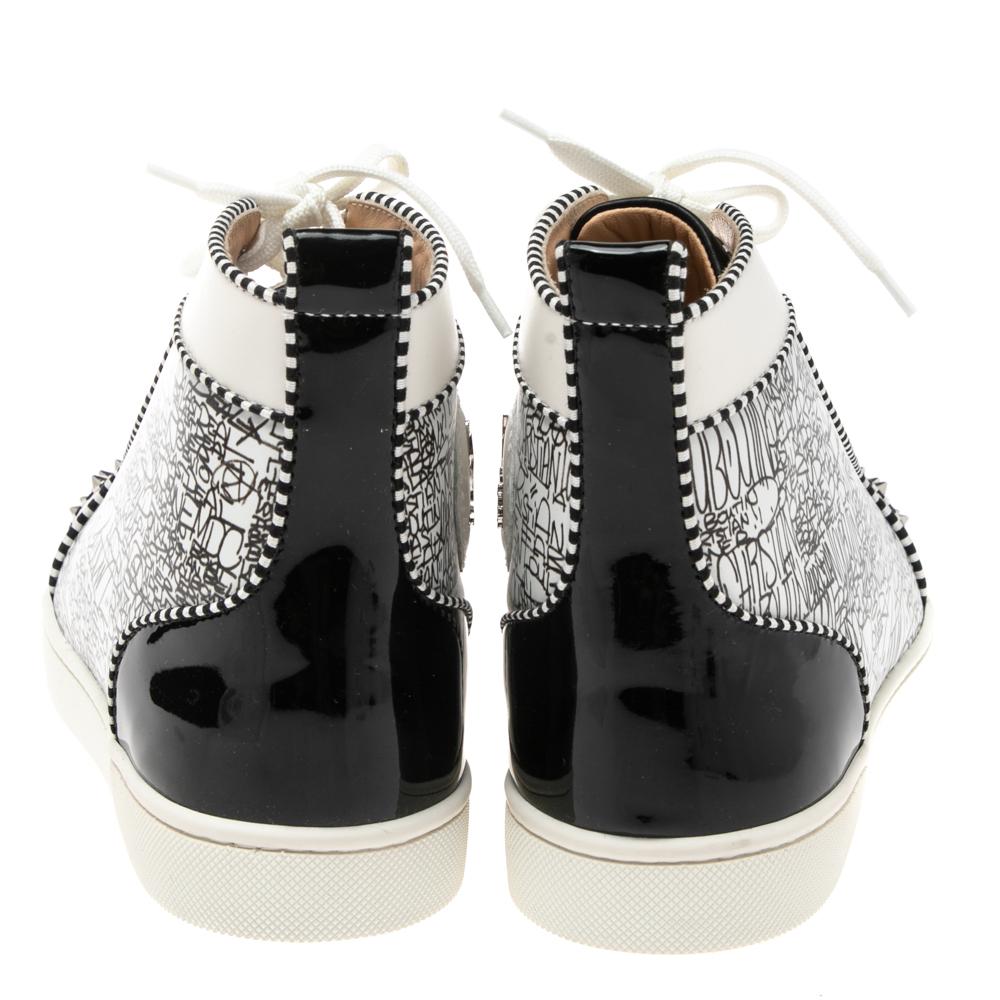 black and white christian louboutin sneakers