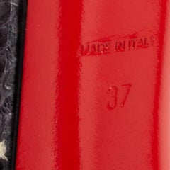 Christian Louboutin Black/White Printed Snakeskin Lady Daf Pumps Size 37