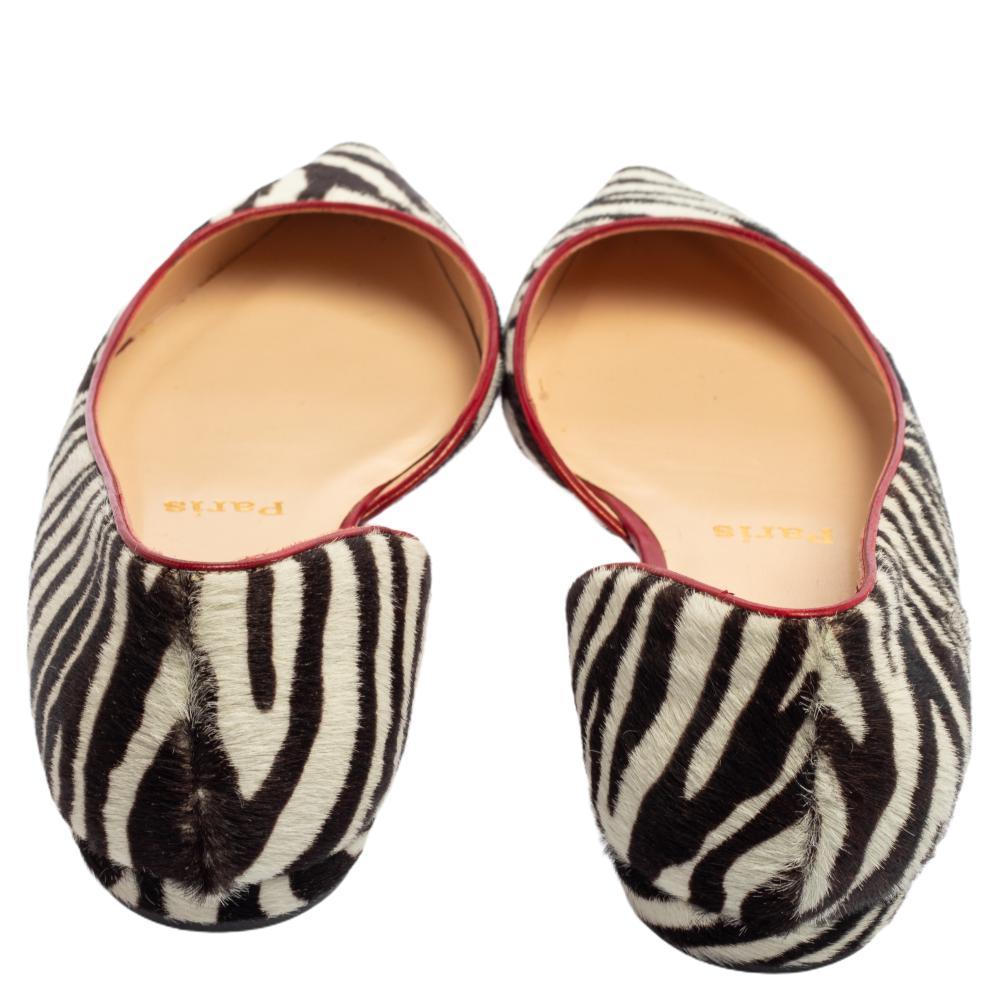 zebra flat shoes