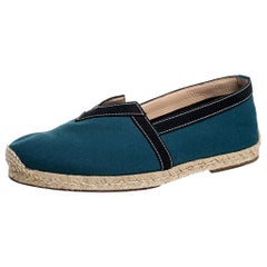 Christian Louboutin Blue Canvas Eos Espadrilles Size 40