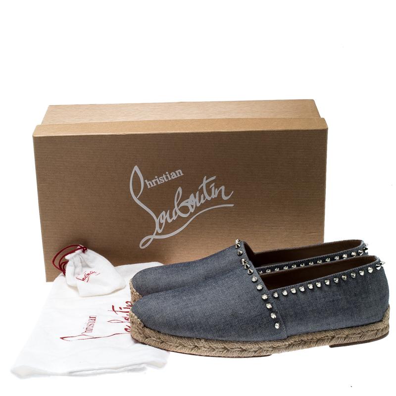 Christian Louboutin Blue Denim Melides Casa Espadrille Flats Size 40