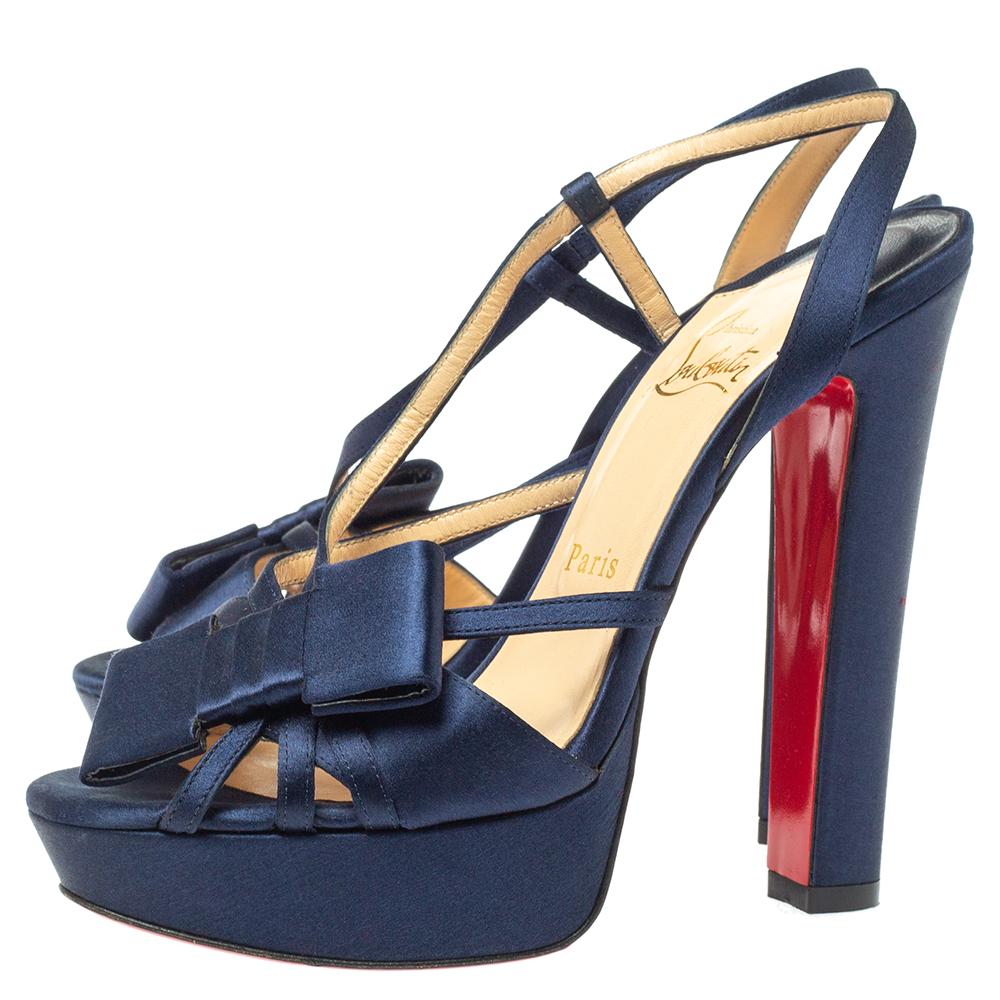 christian louboutin blue sandals