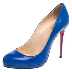 Christian Louboutin Blue Leather Bianca Pumps Size 40