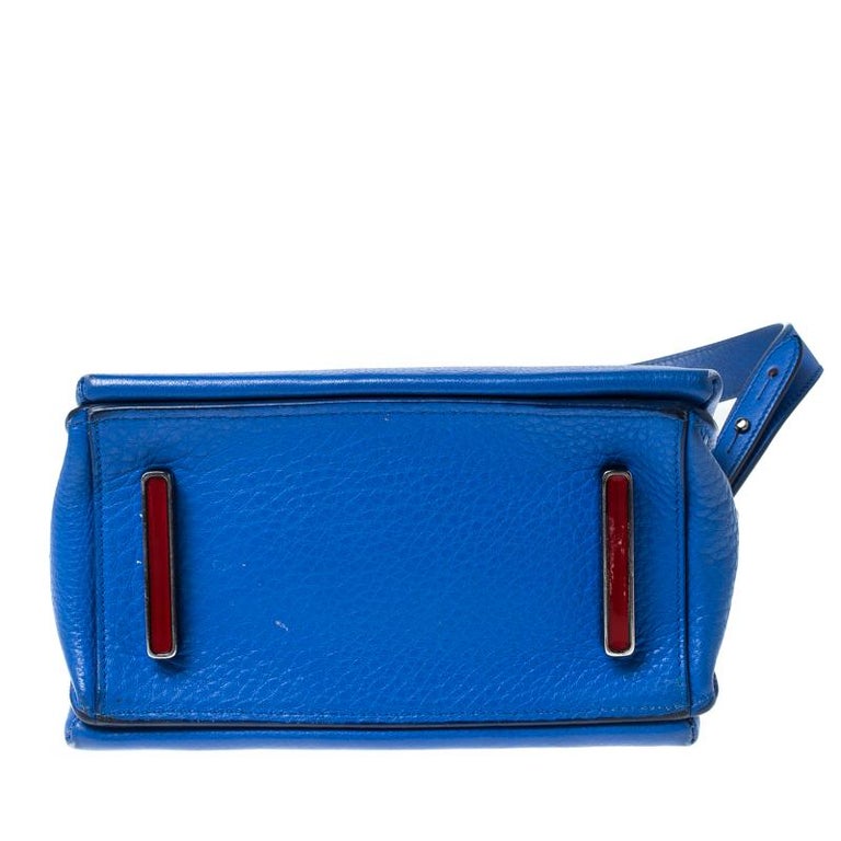 Christian Louboutin Blue Leather Mini Passage Top Handle Bag at 1stDibs