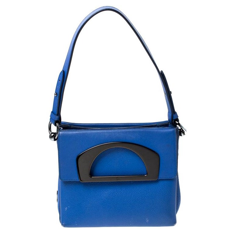Christian Louboutin Blue Leather Mini Passage Top Handle Bag at 1stDibs