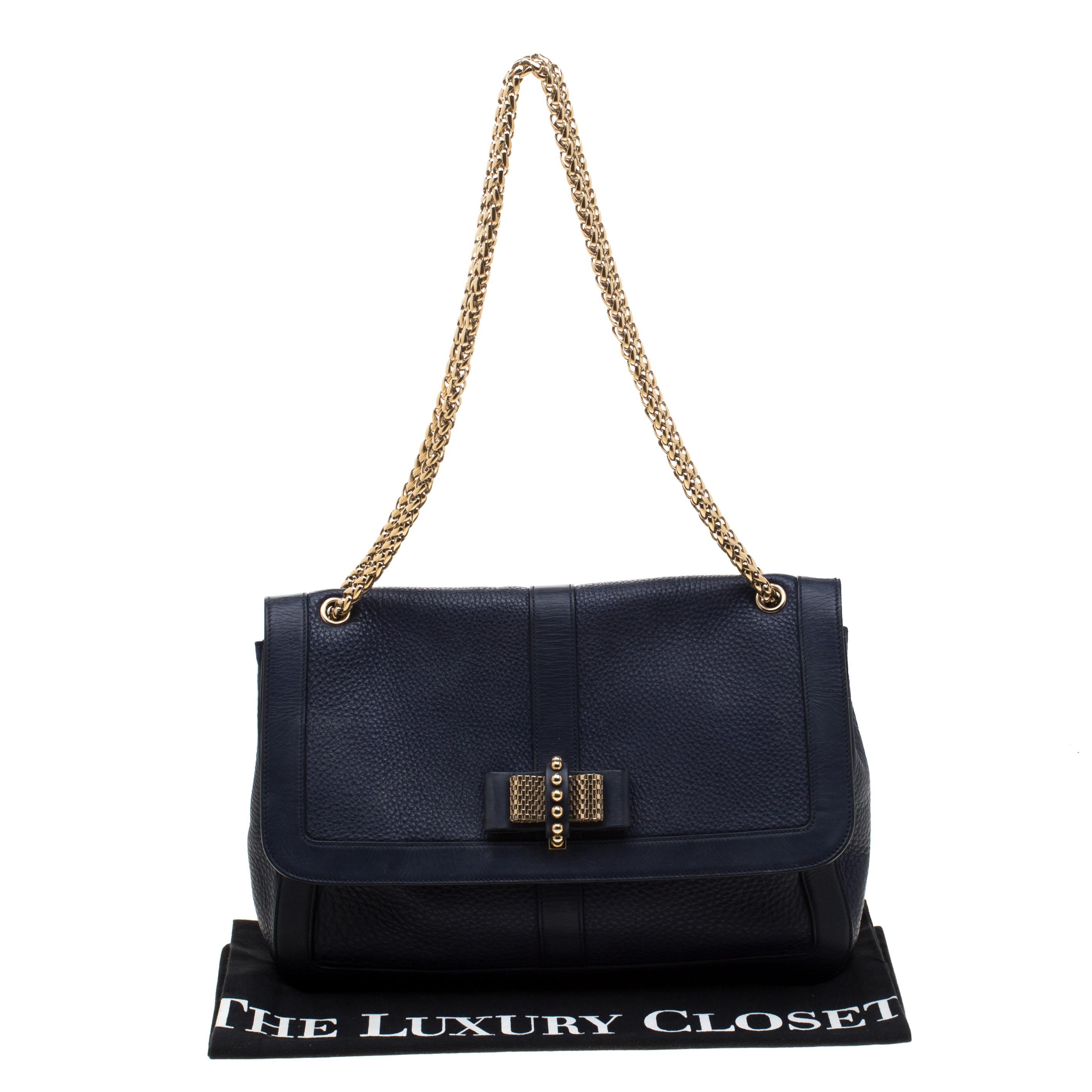 Christian Louboutin Blue Leather Sweet Charity Bag 6