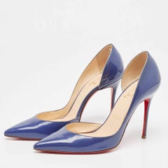 Christian Louboutin Blue Patent Iriza Pumps Size 37.5