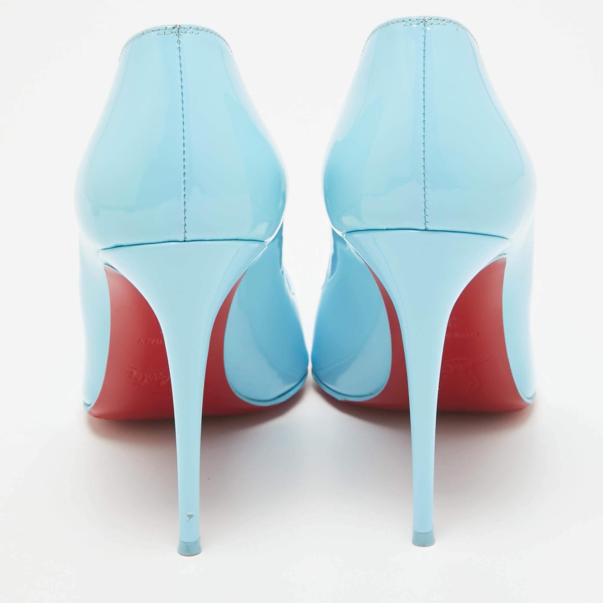 Christian Louboutin Blue Patent Leather Hot Chick Pumps Size 36 1