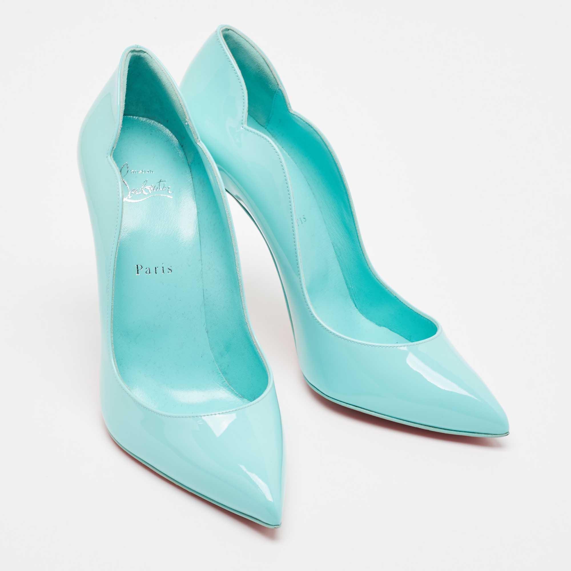 Christian Louboutin Blaue Hot Chick Pumps aus Lackleder Größe 41 Damen