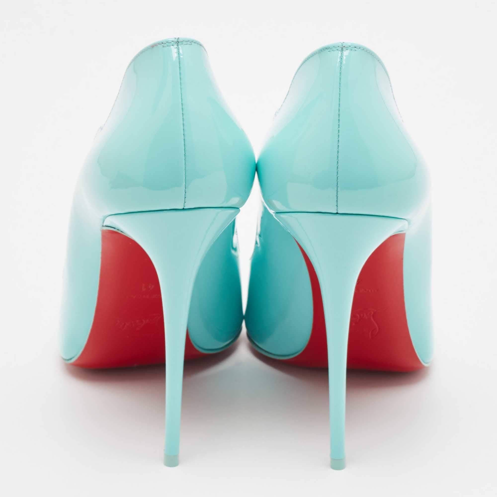 Christian Louboutin Blaue Hot Chick Pumps aus Lackleder Größe 41 1