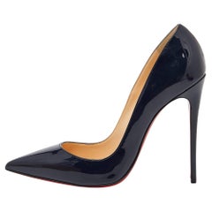 Used Christian Louboutin Blue Patent Leather So Kate Pumps Size 39.5