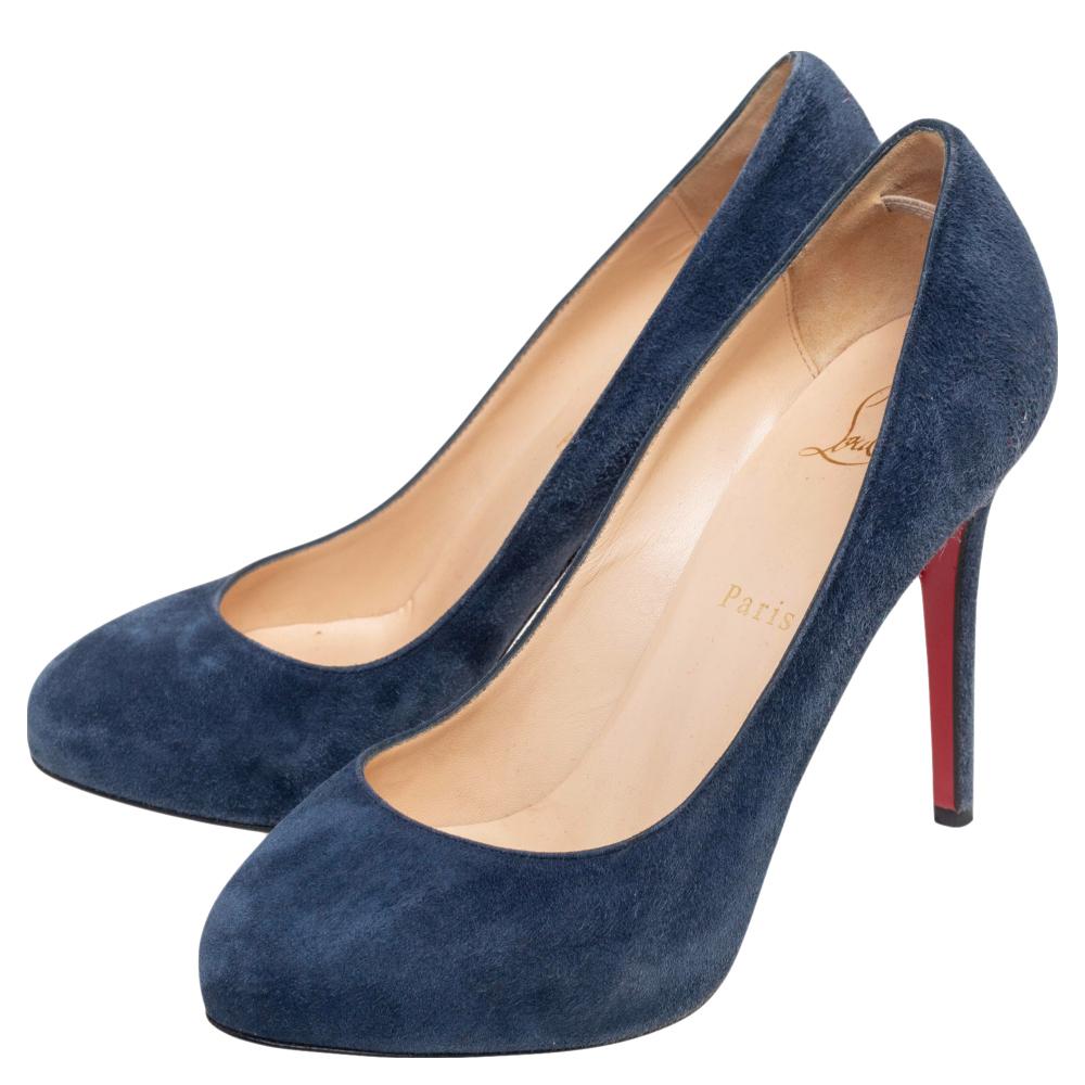 Blu Christian Louboutin Pumps Fifi in pelle scamosciata blu misura 38