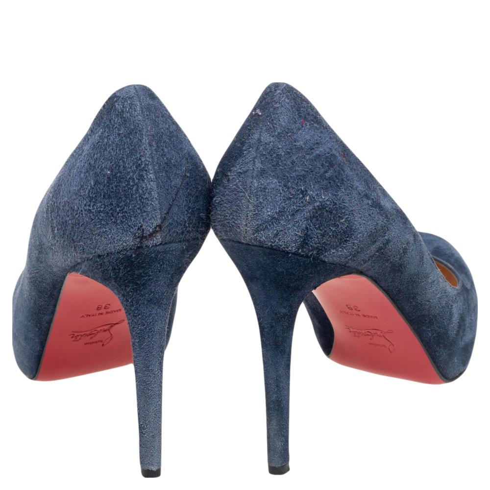 Christian Louboutin Pumps Fifi in pelle scamosciata blu misura 38 1