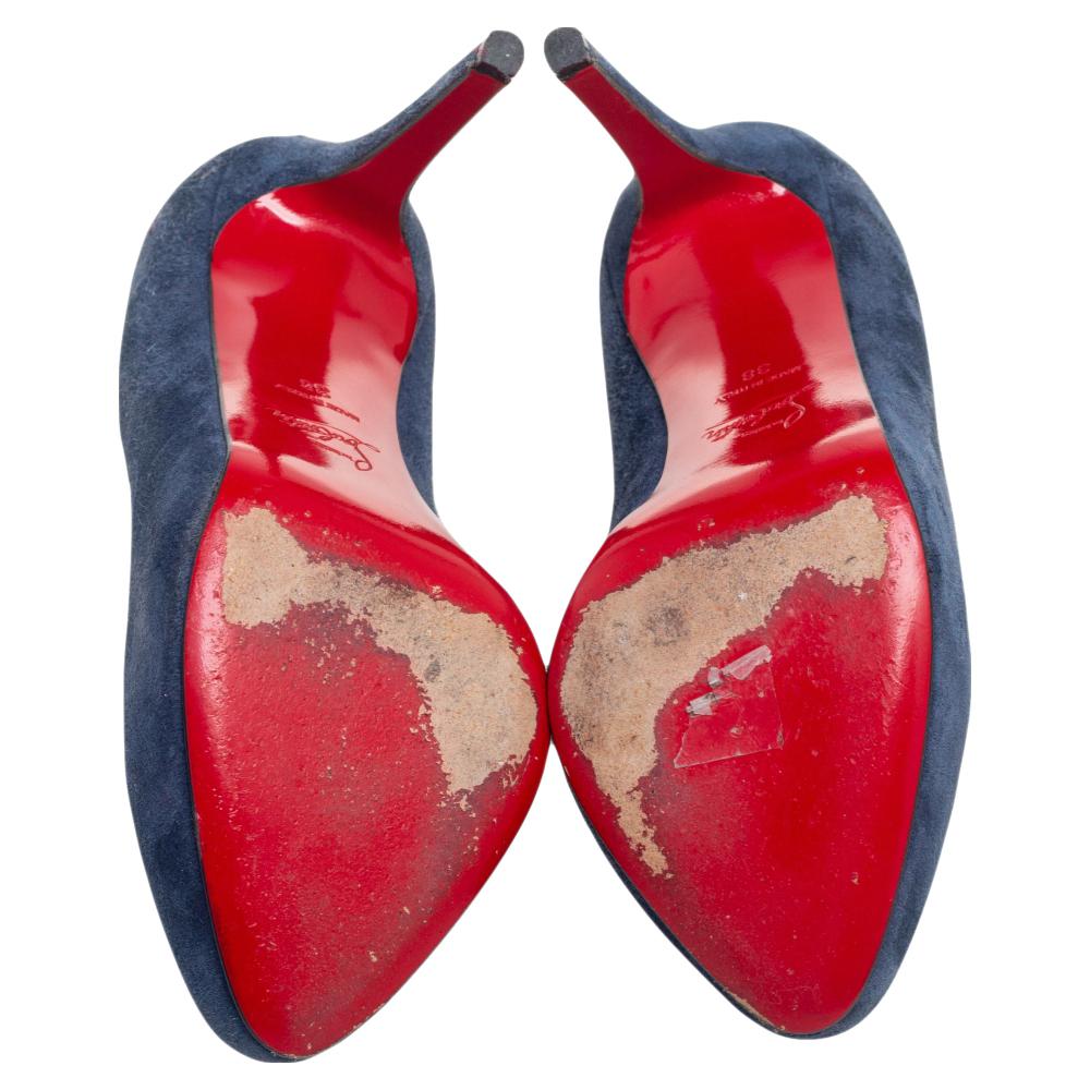 Christian Louboutin Pumps Fifi in pelle scamosciata blu misura 38 2