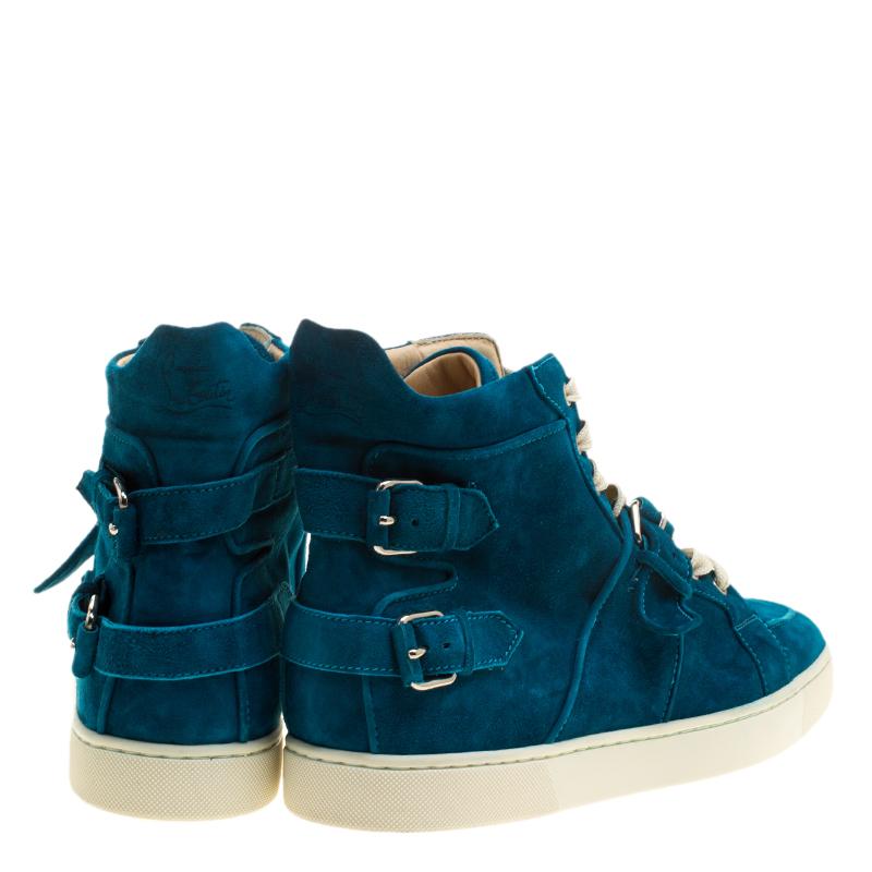 blue suede high tops