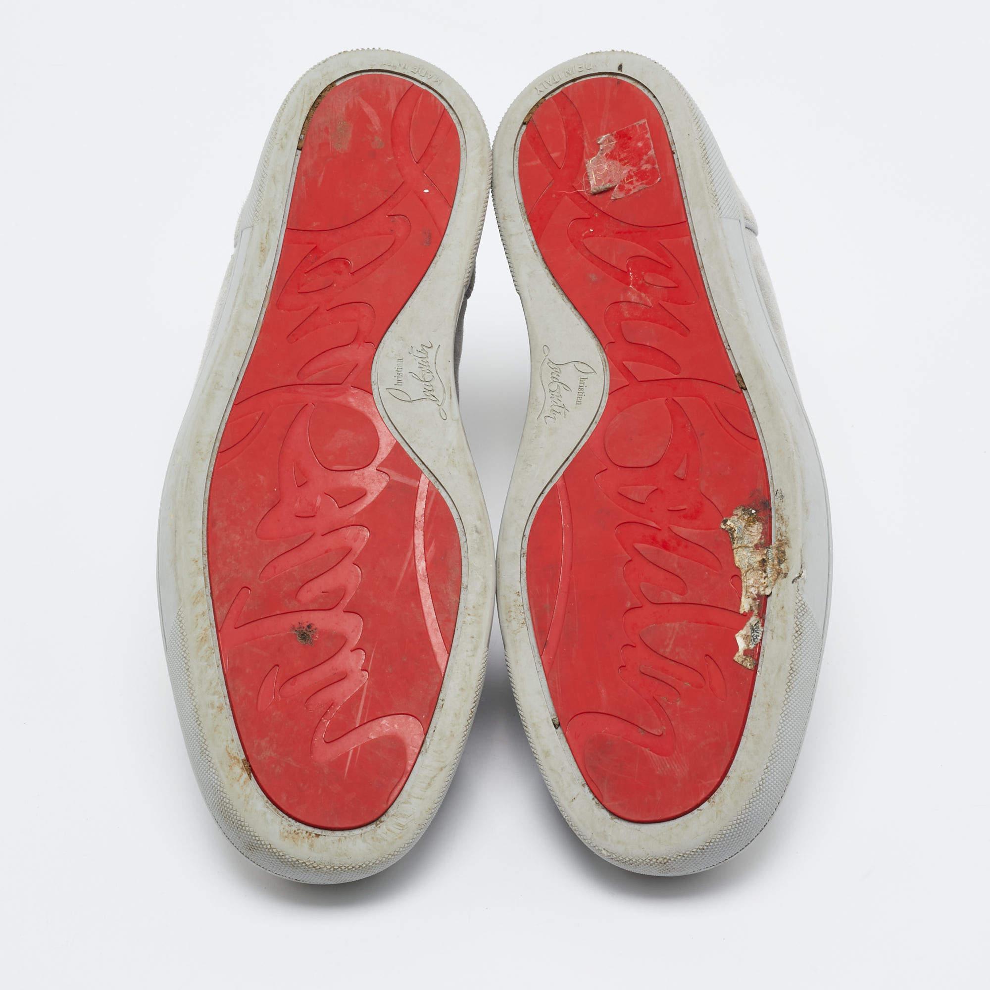 Christian Louboutin Blue Suede Louis High Top Sneakers Size 42 1