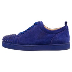 Louis Junior Spikes Rubber-Trimmed Mesh and Suede Sneakers