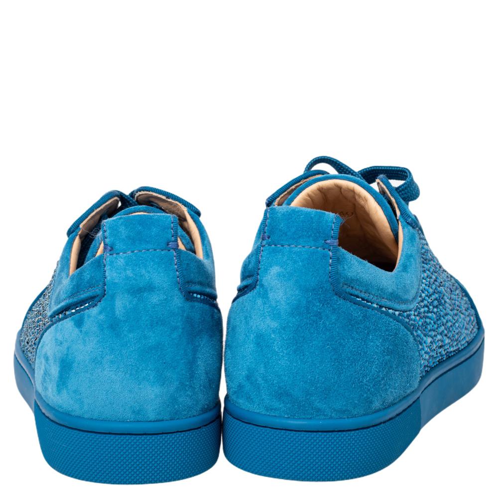 Blue suede shop red bottoms
