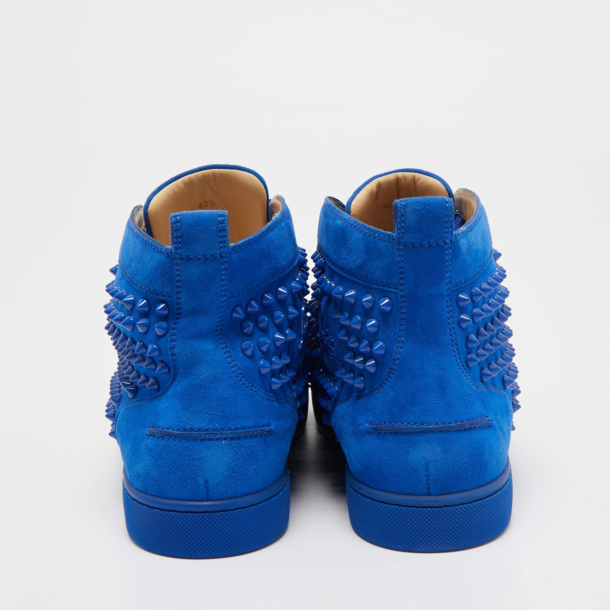 louboutin blue high tops
