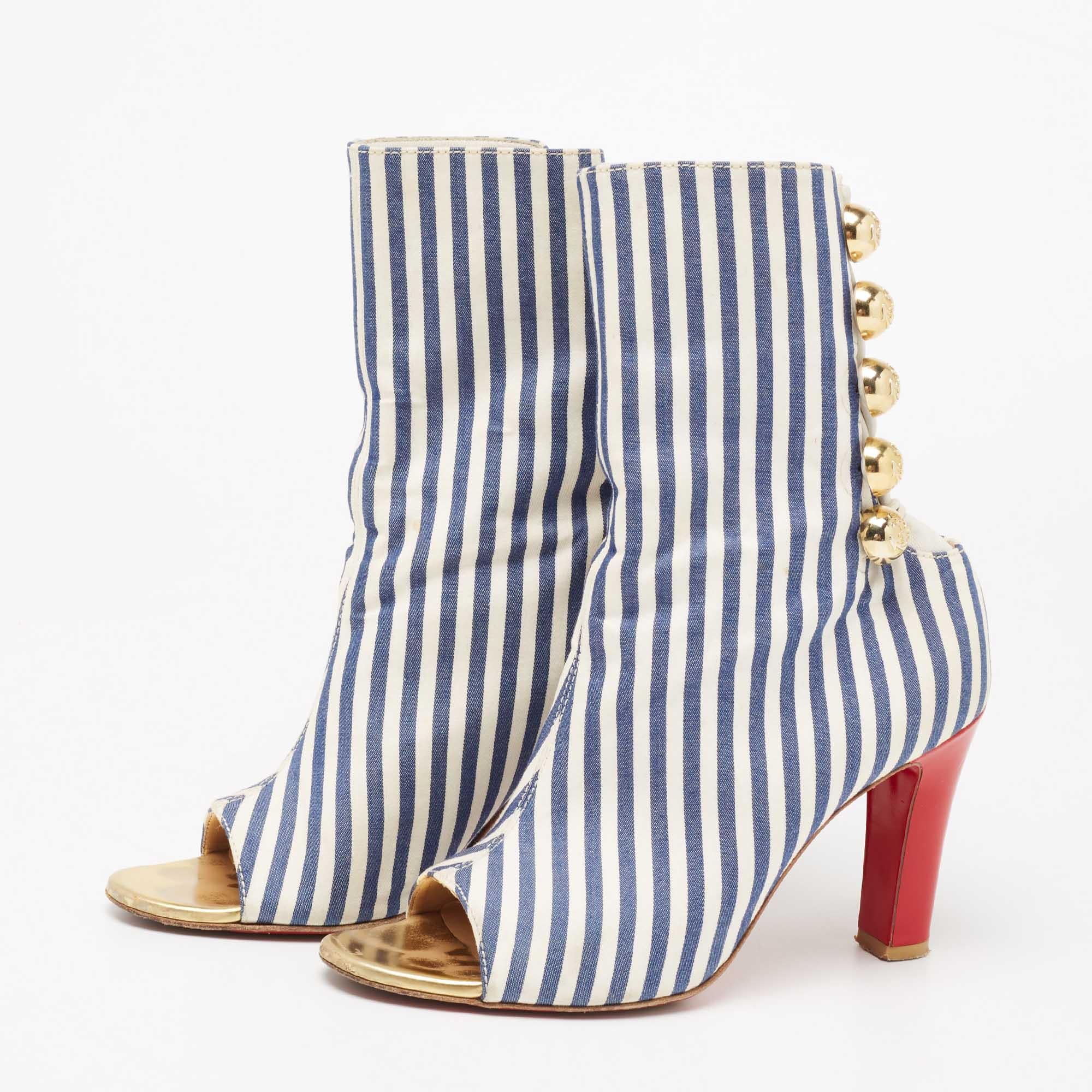 white christian louboutin boots