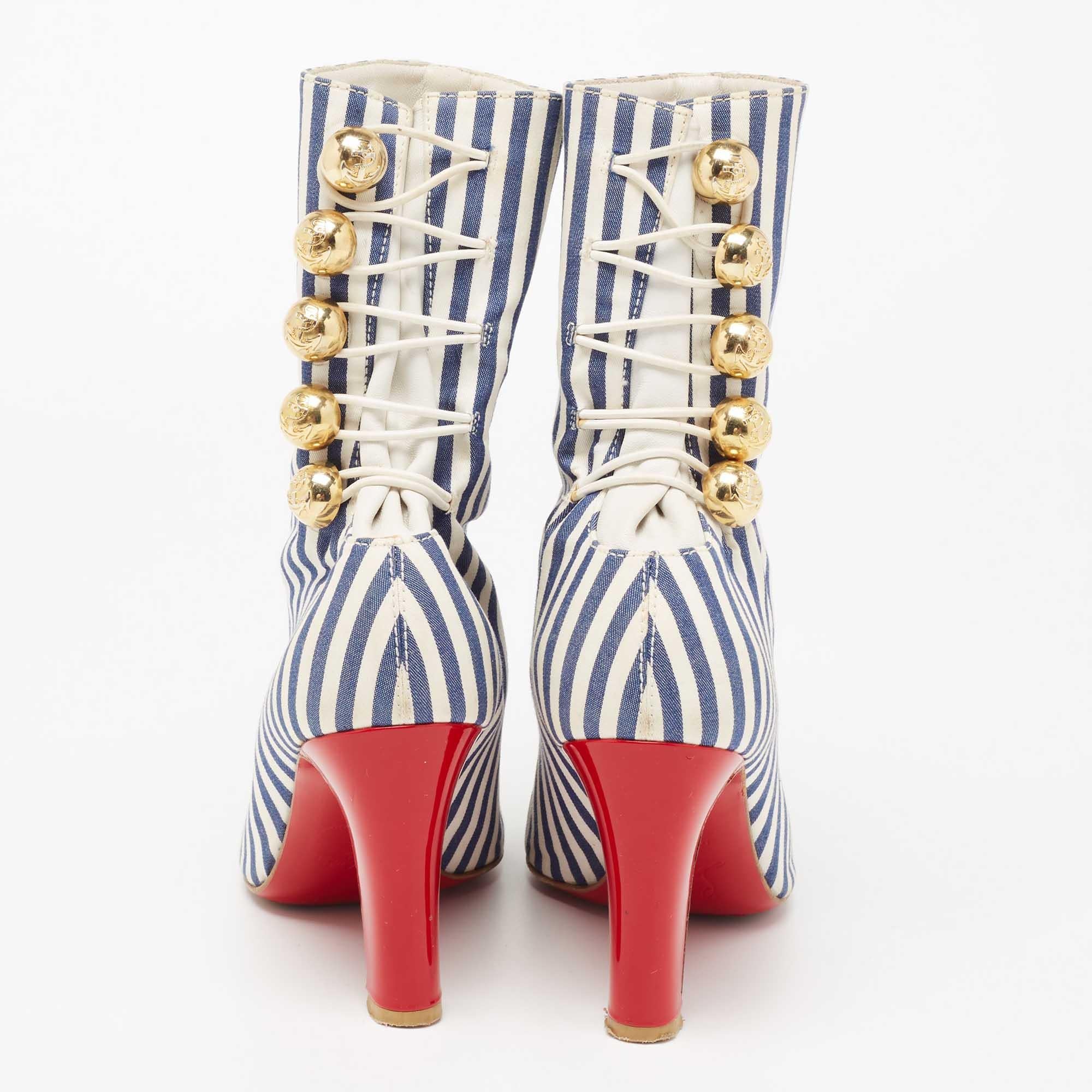 christian louboutin blue boots