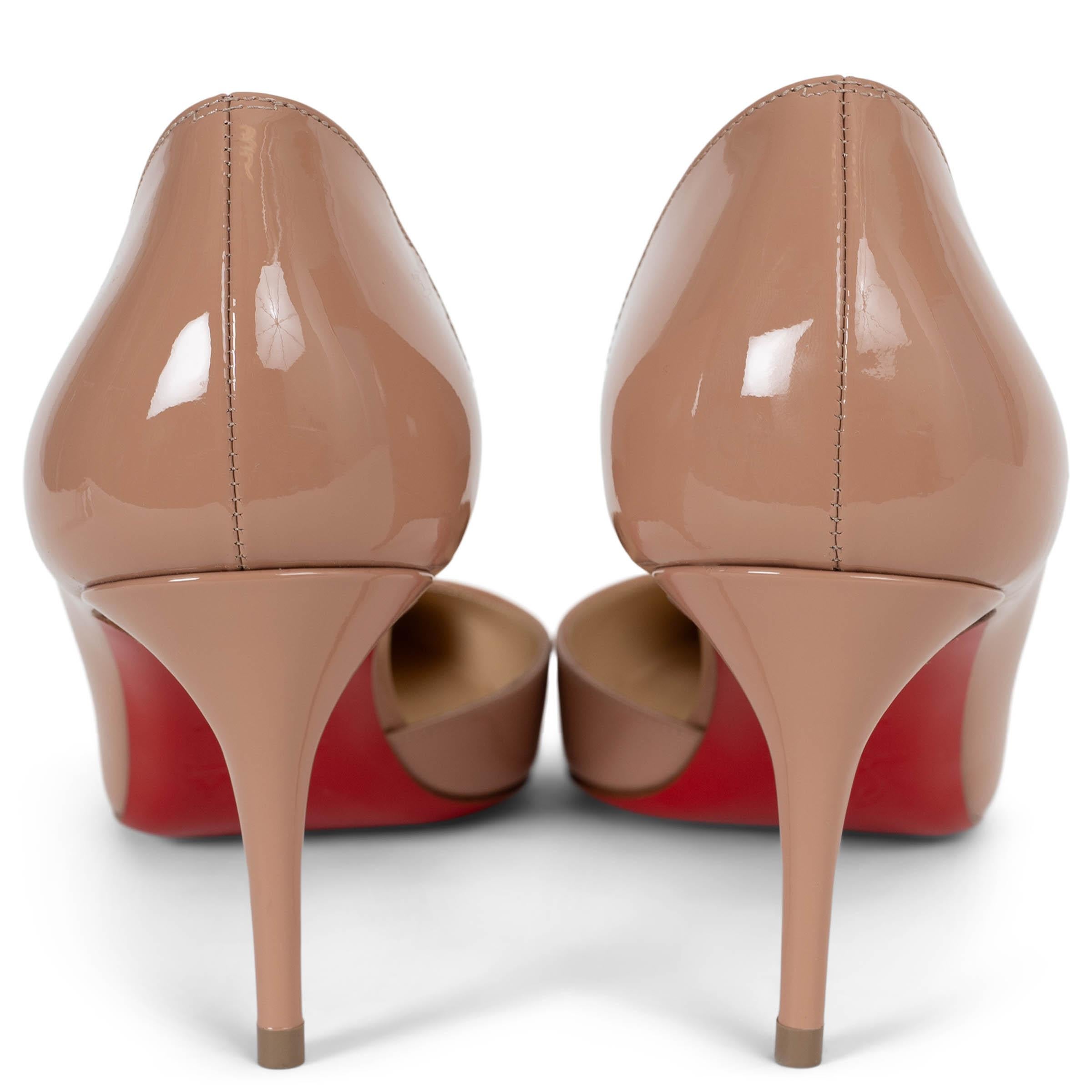CHRISTIAN LOUBOUTIN Blush nude Patent leather IRIZA 85 Escarpins 38 Pour femmes en vente