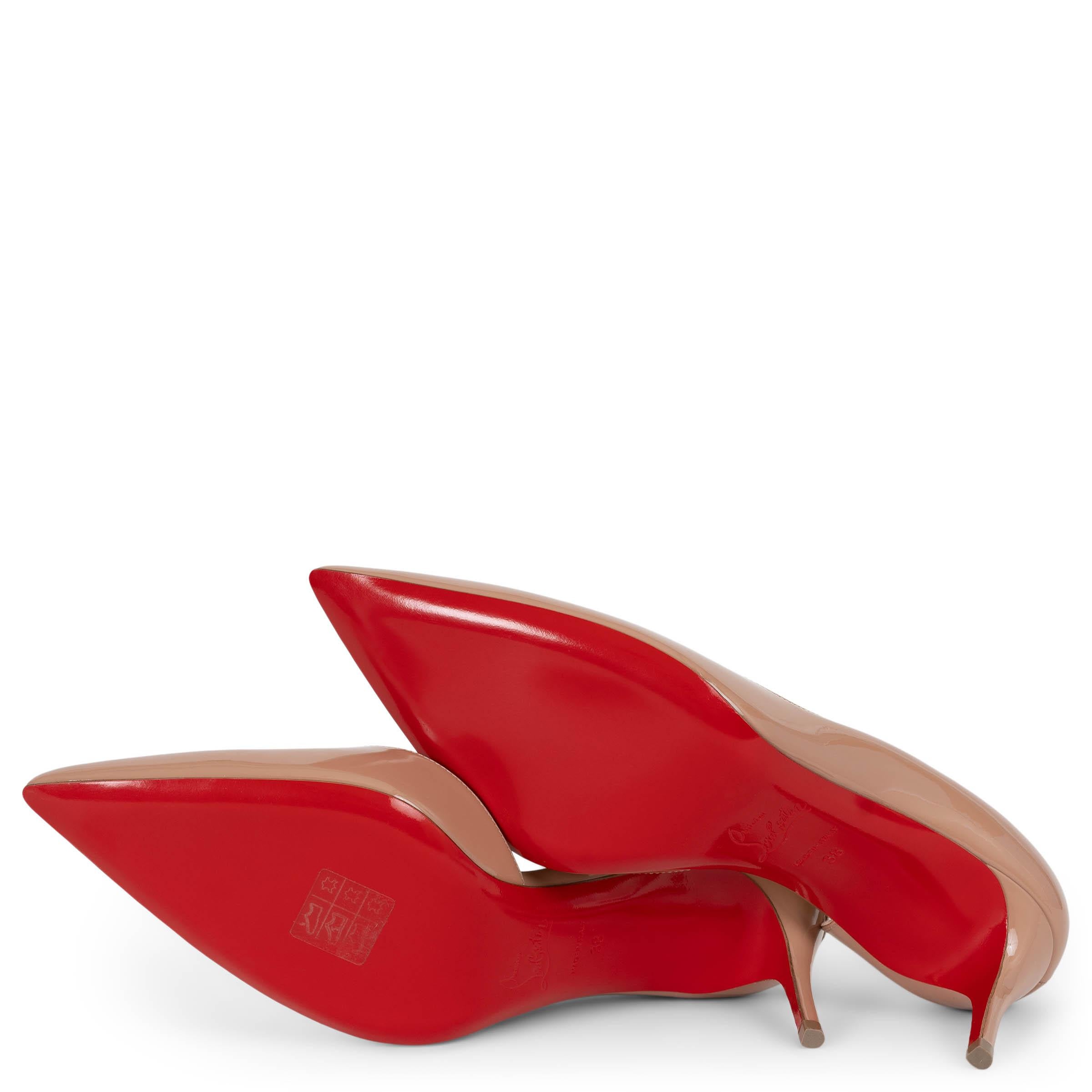 CHRISTIAN LOUBOUTIN Blush nude Patent leather IRIZA 85 Escarpins 38 en vente 3