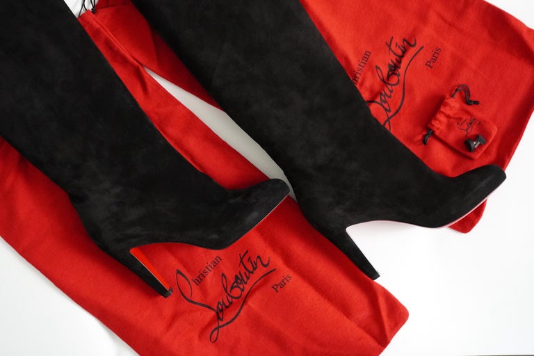 Christian Louboutin Boots DORIFIFA 85 VEAU VELOURS For Sale at 1stDibs