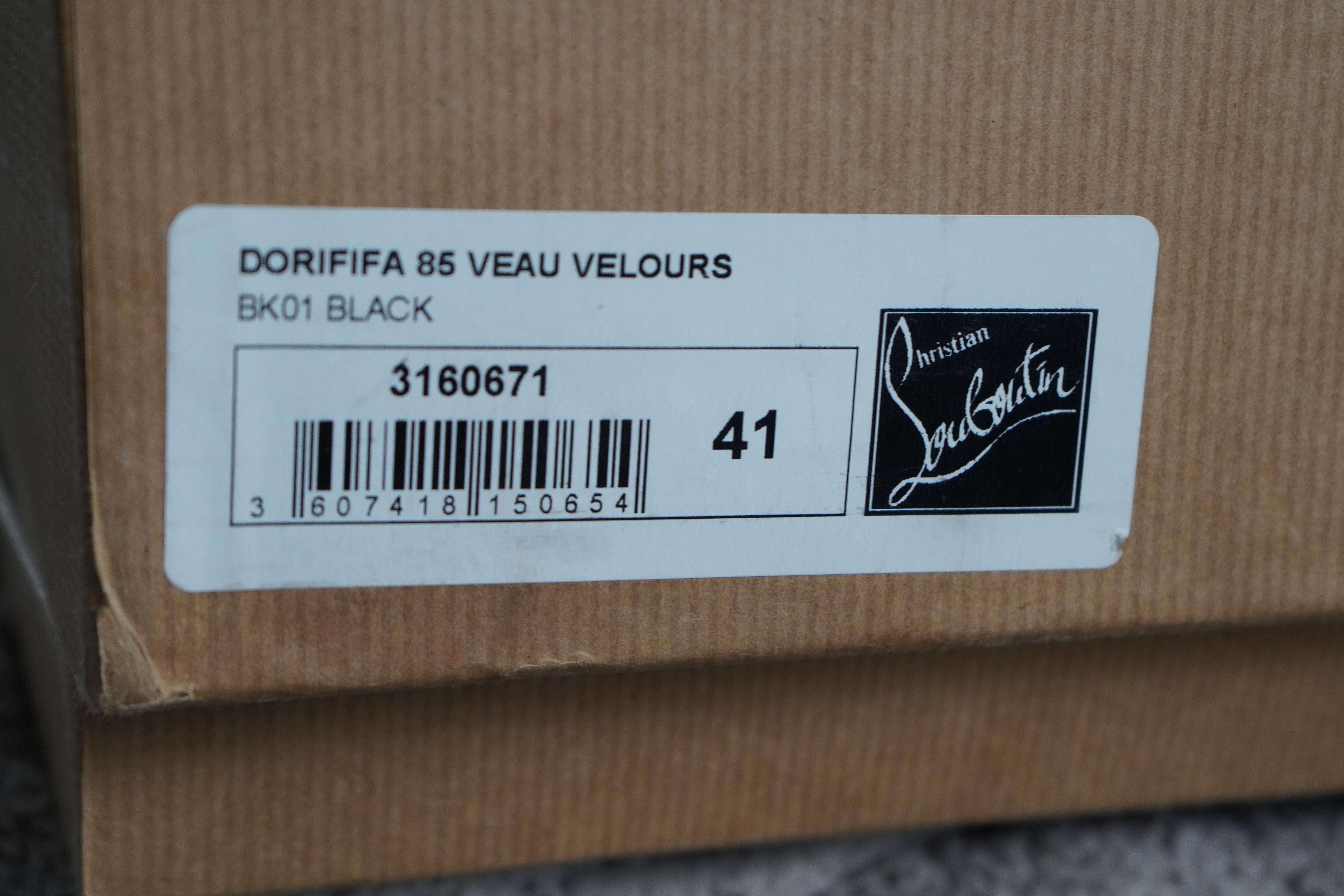Christian Louboutin Boots DORIFIFA 85 VEAU VELOURS sz 41 For Sale 5