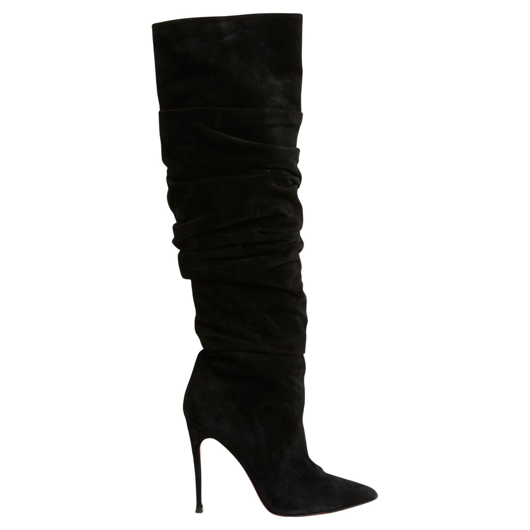 Christian Louboutin Bottes EU39 Ishtar Thigh High Suede Boots UK6 US8.5 For Sale