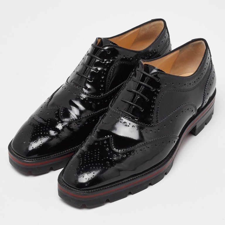 Christian Louboutin Brogue Patent Leather Charletta Lace Up - Main Image