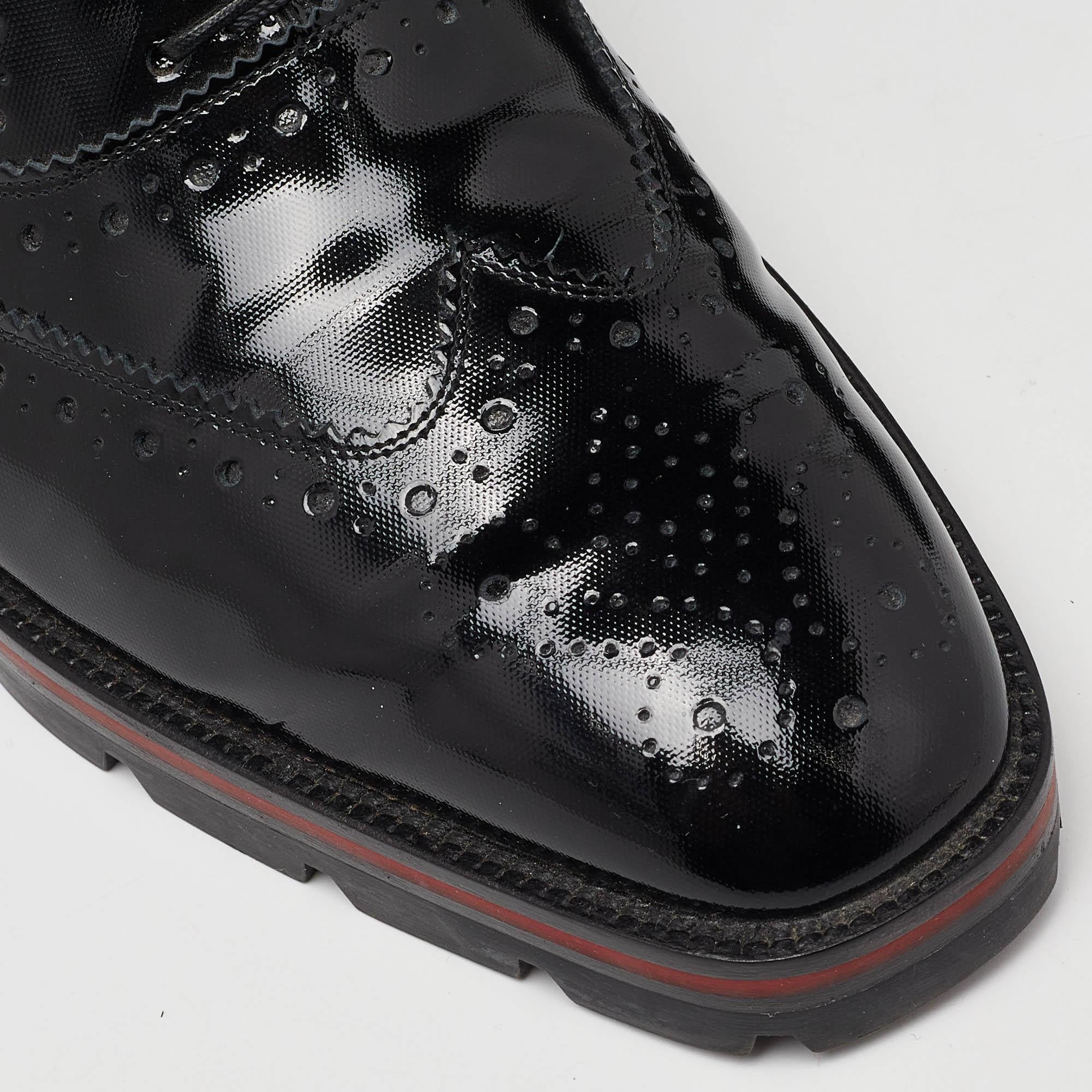 Christian Louboutin Brogue Patent Leather Charletta Lace Up Oxfords Size 38 3