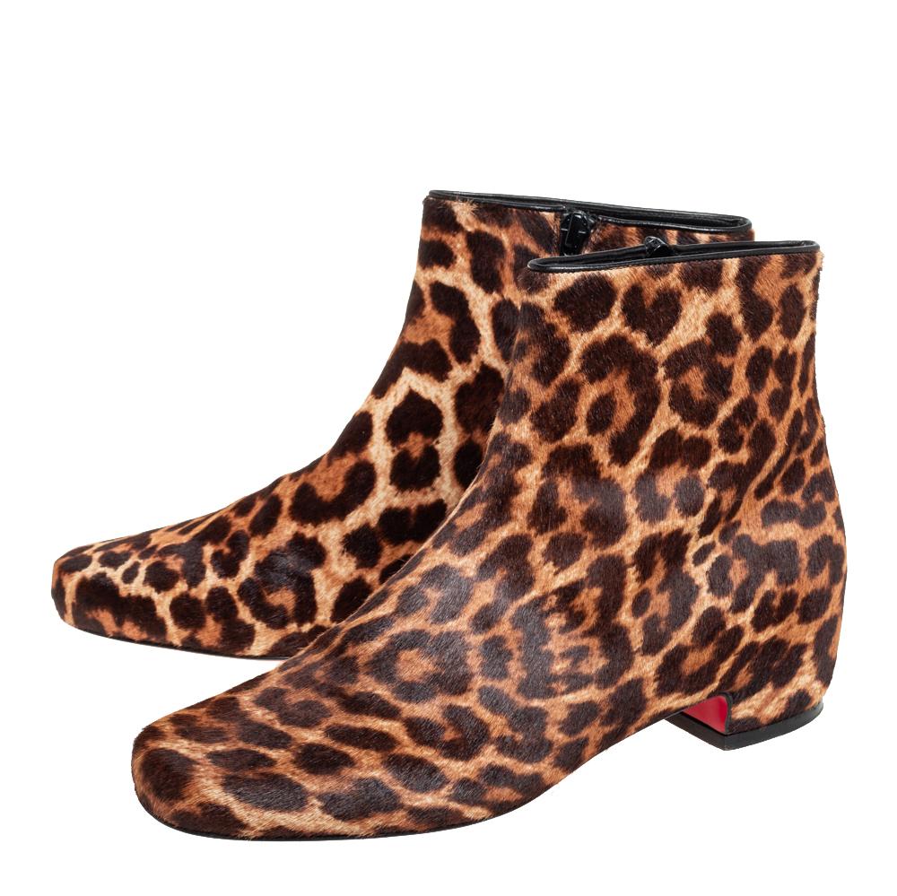 christian louboutin brown boots