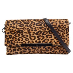 Christian Louboutin Brown/Black Leopard Print Calfhair and Leather Rougissime