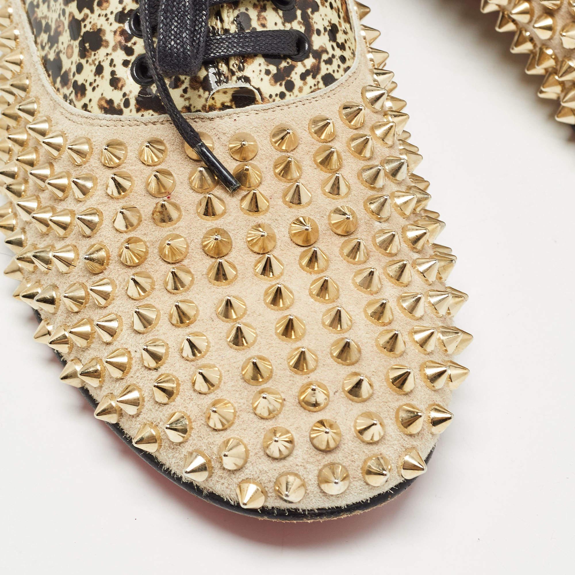 Christian Louboutin Chaussures à talon aiguille Freddy en daim et PVC Brown/Black Taille 40.5 en vente 2
