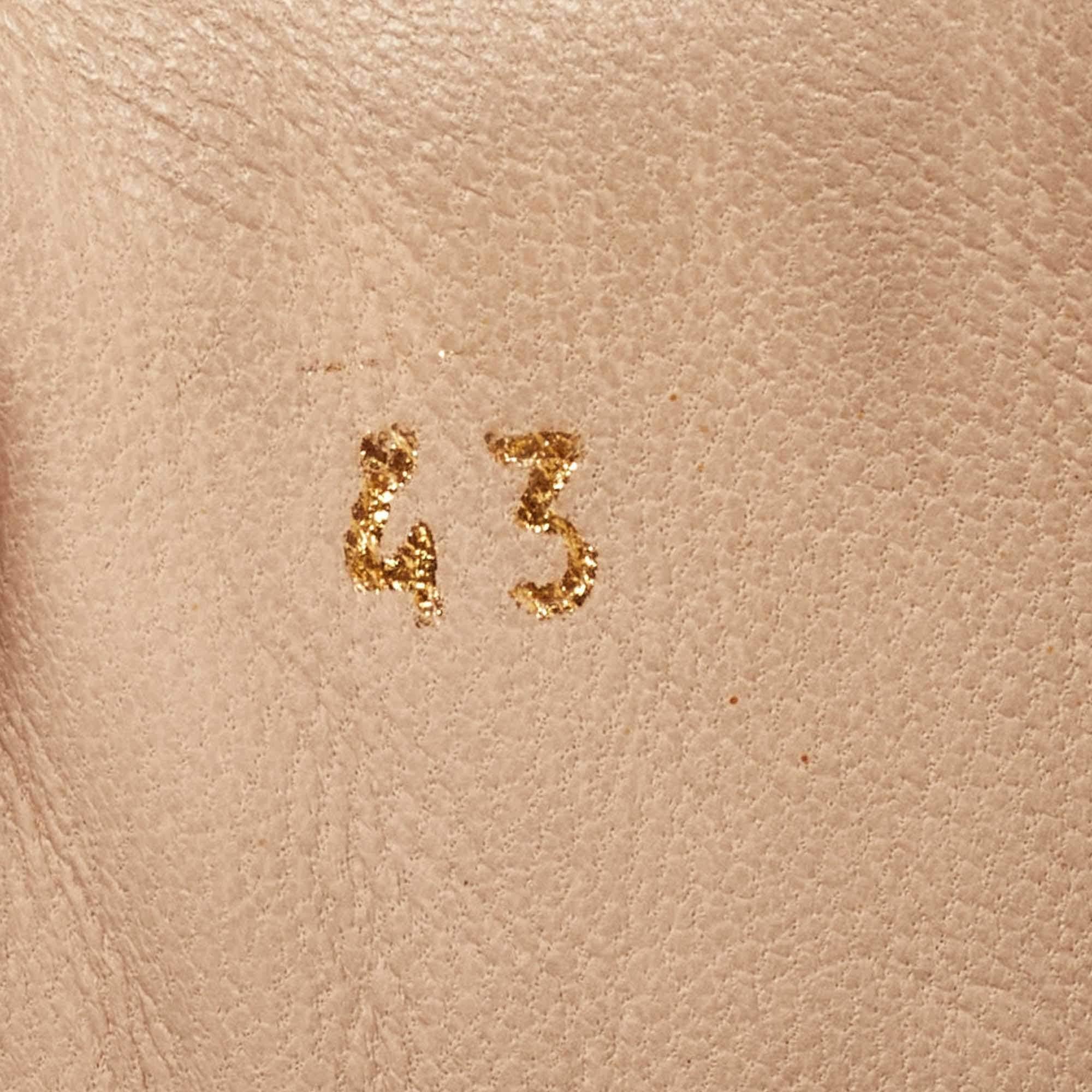Christian Louboutin - Scarpe da ginnastica alte Rantus Orlato in pelle di vitello marrone, misura 43 in vendita 3