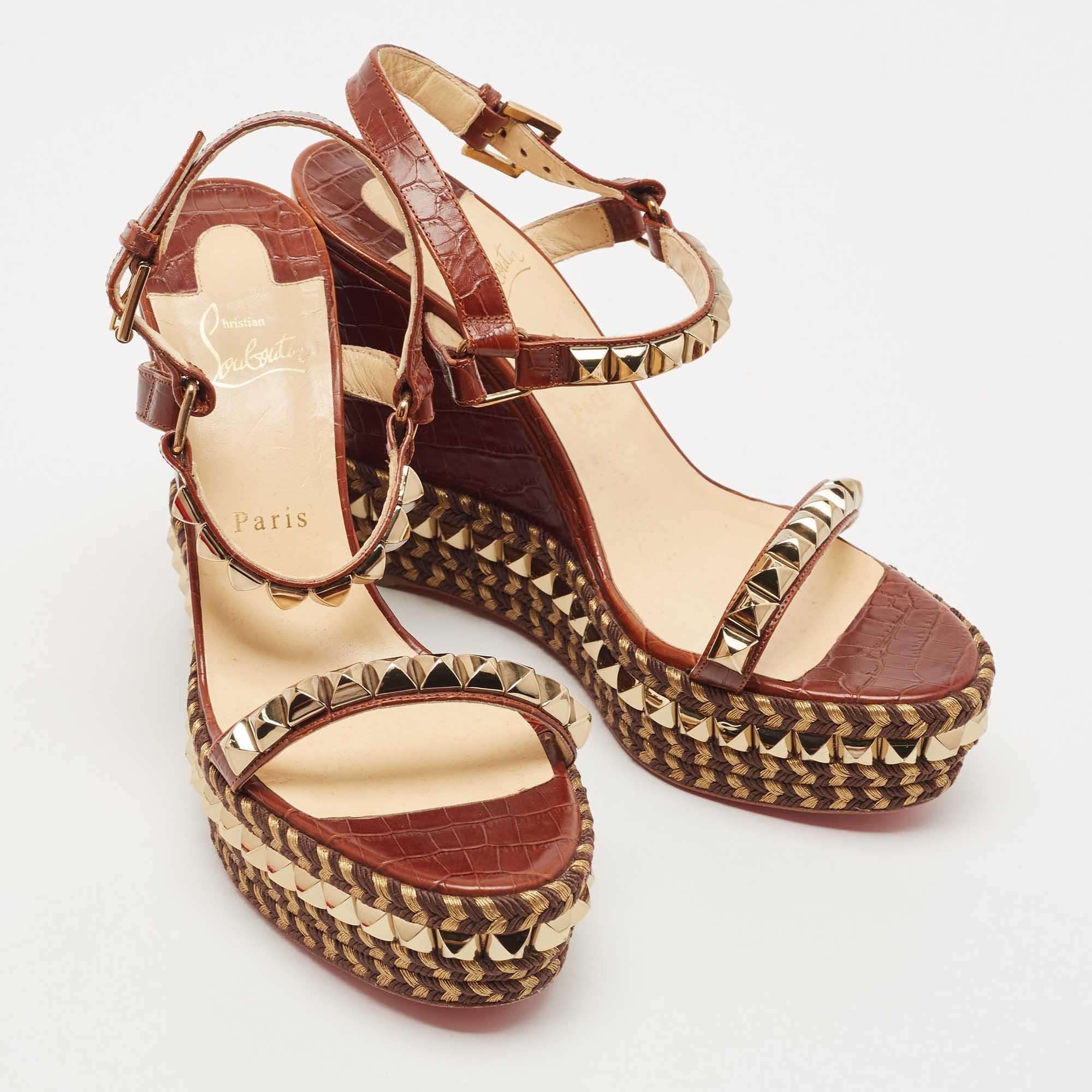 These Christian Louboutin wedge shoes are meant to last you season after season. They have a comfortable fit and high-quality finish.


Includes
Original Dustbag